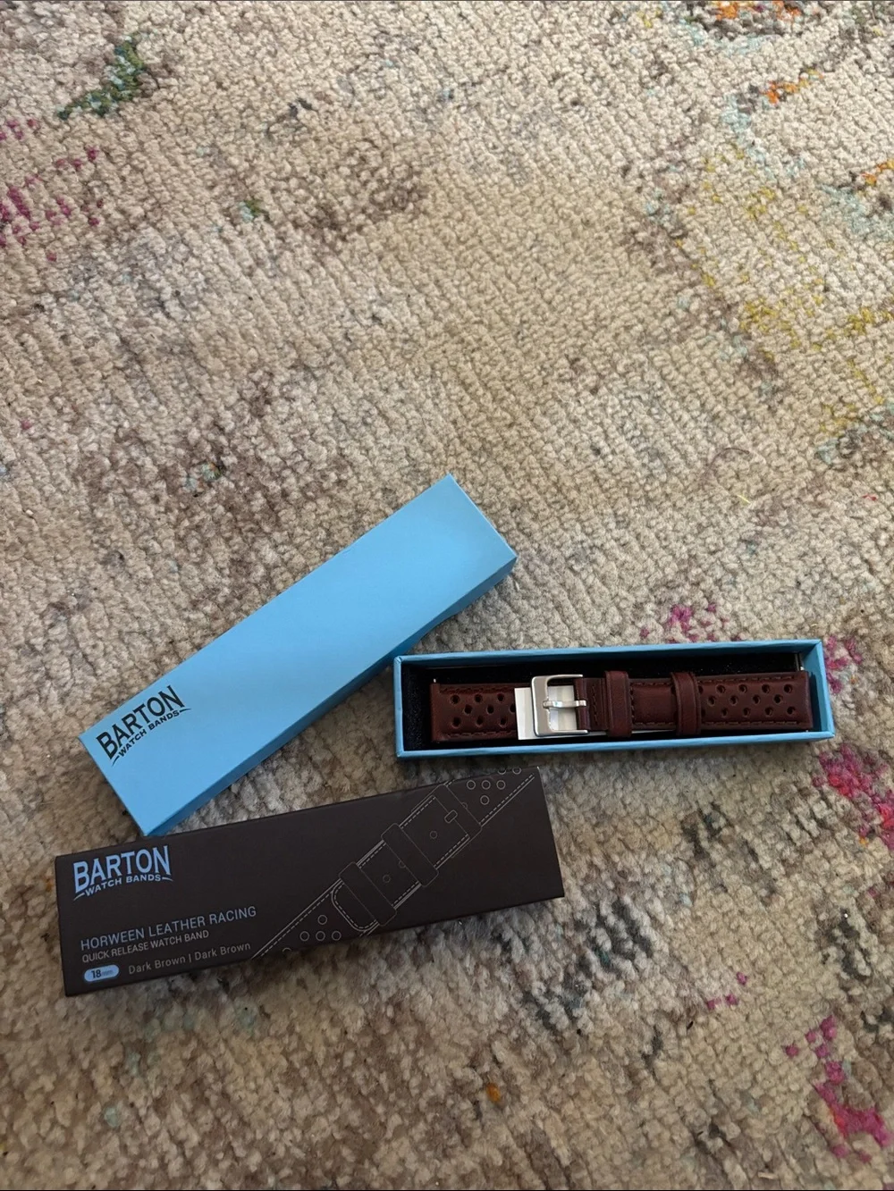 Barton watch band horween leather 18mm